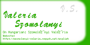 valeria szomolanyi business card